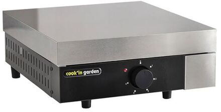 Cook'in Garden Elektrische Bakplaat + Gietijzeren Muts Finesta - 2,5kw