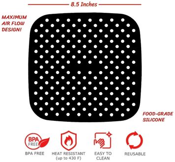 Cook Kitchen Tools Gadgets Kookgerei Herbruikbare Lucht Friteuse Voering Antislip Siliconen Pad Lucht Friteuse Leveranties Lucht Friteuse accessoires