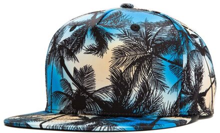 Cool 3D Print Kokospalm Hip Hop Cap Voor Vrouwen Man Snapback Hoed Pet Homme Blauw