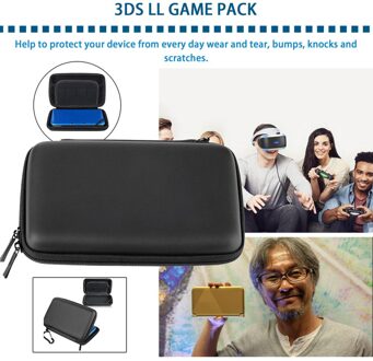 Cool Black Eva Skin Carry Hard Case Bag Pouch 18.5X11X4.5 Cm Voor Nintend 3DS Ll Met strap Gaming Accessaries