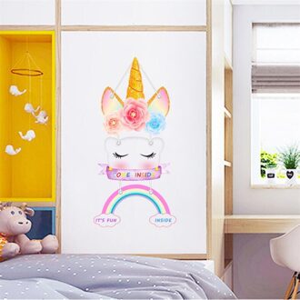 Cool Eenhoorn Muurstickers Slaapkamer Woonkamer Stickers Tv Achtergrond Muur Decoratie Woondecoratie 5