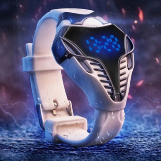 Cool Led Calendar Electronic Unisex Wristwatch Valentine's Day Gift Triangle Dial Sport Reminder Digital Watch Silicone Fashion