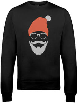 Cool Santa Christmas Sweatshirt - Black - M Zwart