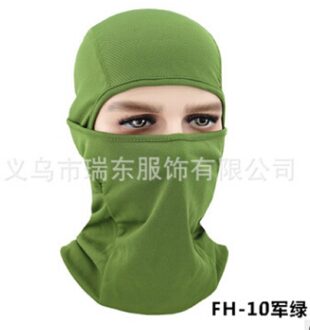 Cool Soft Bike Motorcycle Volgelaatsmasker Lycra Bivakmuts Ski Nek Bescherming Winter Winddicht leger groen