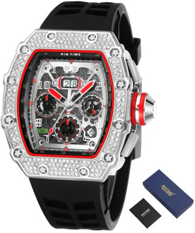 Cool Sport Watch Men Chronograph Diamond Hip Hop Mens Wacthes Top Brand Luxury Military Gold Wristwatch Reloj Relogio Masculino