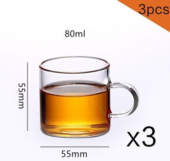 Cool Waterkoker Glas Hittebestendige Huishoudelijke Koud Water Cup Koude Ketel Nordic Transparante Waterkoker Theepot 3stk