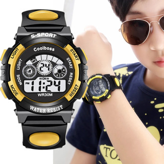 COOLBOOS Children's Digital Watch Sport Wrist Watch Boy Clock Waterproof Silicone Strap Big Dial Fashion Simple Kid Watches