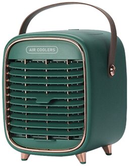 Cooler Fan Usb Opladen Persoonlijke Conditioner 3 Speed Desktop Koelventilator Koelventilator Oplaadbare Ventilator Bureau Ventilator groen