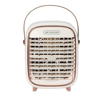 Cooler Fan Usb Opladen Persoonlijke Conditioner 3 Speed Desktop Koelventilator Koelventilator Oplaadbare Ventilator Bureau Ventilator wit