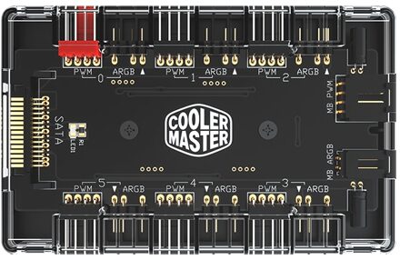 Cooler Master 1 Tot 6 Multi Way Splitter 5 V/3PIN RGB Case Fan Hub Adapter PWM ARGB Addressble fan Power interface SATA