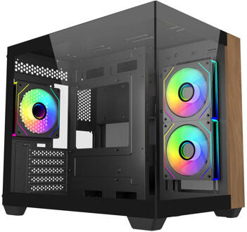 Cooler Master Elite 481 Wood zwart