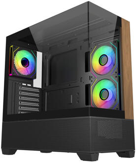 Cooler Master Elite 690 Wood zwart