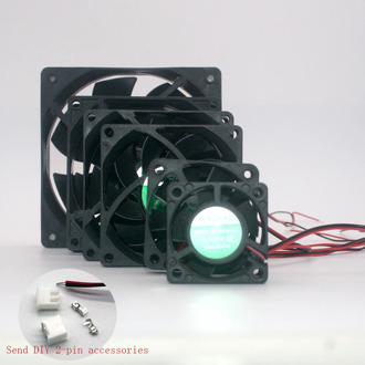 Cooler Printer Fan 4020 5010 6015 6025 7015 8025 9225 12025 60x60 40MM50MM70MM80MM92MM120MM 2 wire bearing cooling fan DC12v24v
