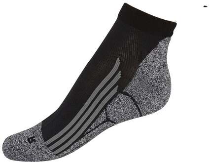 Coolmax enkelsokken - 35/38 - zwart/grijs - 2 paar