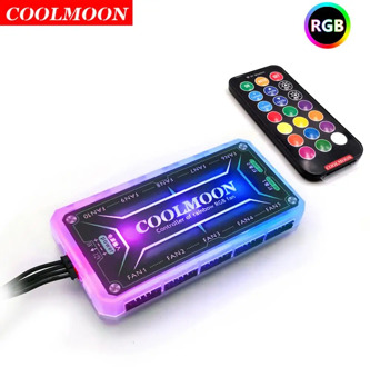 COOLMOON Remote RGB Lighting Music Controller Chassis Fan Desktop Computer Chassis Fan Controller Remote Control