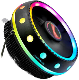 COOLMOON RGB CPU Cooler Heatsink LED 12V for AMD PC Processor Desktop Cooling Radiator