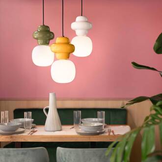 Copacabana hanglamp, saliegroen saliegroen, wit