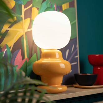 Copacabana tafellamp, geel geel, wit