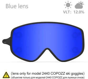 COPOZZ Dual-gebruik Magnetische Ski Lens Quick-change 2440 Lenzen Volwassen Anti-fog UV400 Night Skiën Snowboard goggles voor Mannen & Vrouwen Outer blauw lens