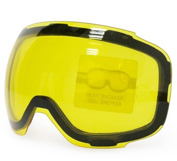 Copozz Originele GOG-2181 Lens Geel Opgeluisterd Magnetische Lens Voor Ski Goggles Anti-Fog UV400 Sferische Ski Bril Night Skiën lens