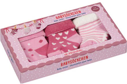 COPPENRATH SPIEGELBURG Baby sokken, roze - BabyGlück (3 paar), one size Roze/lichtroze
