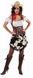 Coppens Cowgirl jurkje met koevelprint | Verkleedkleding dames L (42/44)