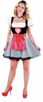 Coppens Dirndl zwart/rood 1-dlg