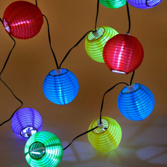 Coppens Feestverlichting met 10 LED Lampionnen op zonneenergie (240M)Outdoor Lights