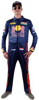 Coppens Formule 1 Kostuum | Supersnel Formule 1 Race Overall Max | Man | Maat 52 | Carnaval kostuum | Verkleedkleding