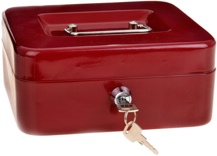 Coppens geldkist met munten bakje (rood)