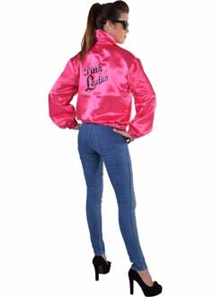 Coppens Grease Kostuum | Rock And Roll Jacket Pink Ladies Vrouw | Medium | Carnaval kostuum | Verkleedkleding