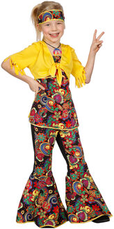 Coppens Hippie Kostuum | Happy Hippie | Meisje | Maat 116 | Carnaval kostuum | Verkleedkleding