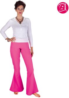 Coppens Hippie Kostuum | Wijde Pijpen Broek Diana Soul Roze Vrouw | Small | Carnaval kostuum | Verkleedkleding