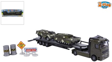 Coppens militair transport diecast 24 cm 7-delig Zwart