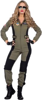 Coppens Piloot & Luchtvaart Kostuum | Maverick Top Piloot F35 Straaljager | Vrouw | Maat 40 | Carnaval kostuum | Verkleedkleding