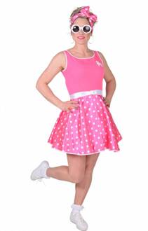 Coppens Rock & Roll Kostuum | Roze Rock And Roll Boogie Woogie | Vrouw | Large | Carnaval kostuum | Verkleedkleding