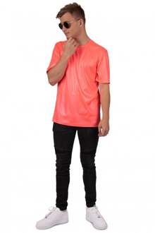 Coppens T-shirt neon pink Roze - L