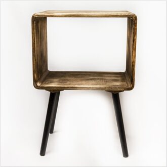 Coppens Van Manen Bijzettafel 30x40x52 cm van hout en staal