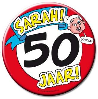 Coppens XL Button - 50 jaar Sarah - Doorsnee 10 cm