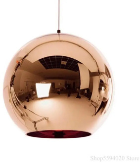 Copper Glass Ball Pendant Lighting Globe Lustre Pendant Lights Mirror Hanging Lamp Kitchen Home Decor Industrial Lamp Luminaire