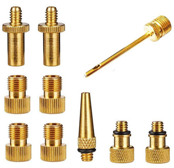 Copper Inflator Pump Nozzle Kit Presta Schrader Valve Adapter Tube Bicycle Valve Adaptors For Road & MTB & Fixie Bike Tire Pump