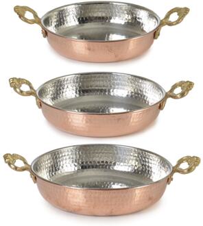Copper Pan 3 Pcs Copper Pan Sahan Set Copper Omelette Egg Pan