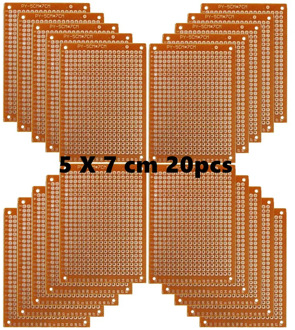 Copper Perfboard 20 PCS Paper Composite PCB Boards (5 cm x 7 cm) Universal Breadboard Single Sided Printed Circuit Board