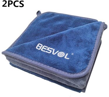 Coral Fleece Auto Poetsdoeken, 800gsm Auto Drogen Handdoek Microfiber Doek Voor Auto En Thuis Polijsten Wassen En Detaillering 2stk