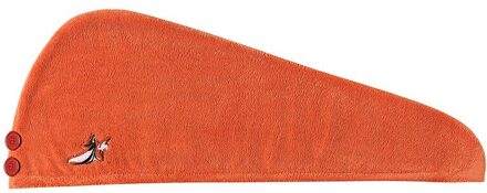 Coral Fleece Haar Drogen Handdoek Voor Lang Haar Snel Droog Hoed Cap Met Leuke Borduren Twist Hoofd Handdoek Met Knop 65*25Cm Hfing Oranje