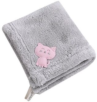 Coral Fleece Handdoek Keuken Handdoek 1Pc 25*25Cm Zachte Extreme Comfort Vierkante Kat Patch Borduren Handdoeken roze Groen Grijs
