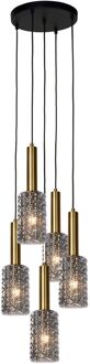 CORALIE Hanglamp 5xE27 - Mat Goud | Messing