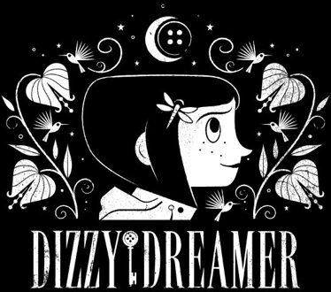 Coraline Dizzy Dreamer Unisex T-Shirt - Black - 5XL Zwart