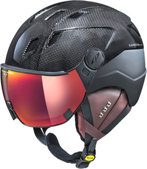Corao+ Carbon Limited Edition! Skihelm met Vizier mate/zwart glans SOTT | Extra veilig! | Meekleurend & Polariserend vizier