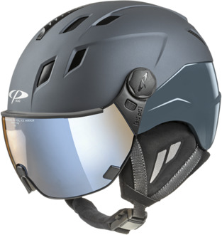 Corao+ Skihelm met Vizier blauw | Extra veilig! | Meekleurend & Polariserend vizier
